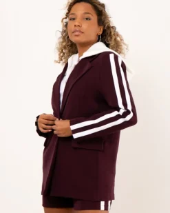 Blazer bandes capuche