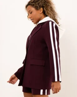 Blazer bandes capuche