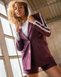Blazer bandes capuche