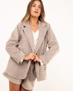 Blazer pied de poule