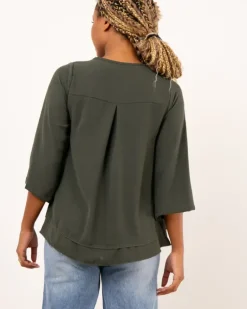 Blouse col en v