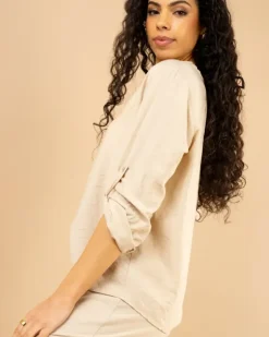 Blouse col en v