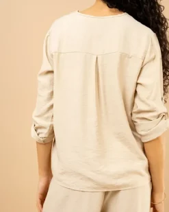 Blouse col en v