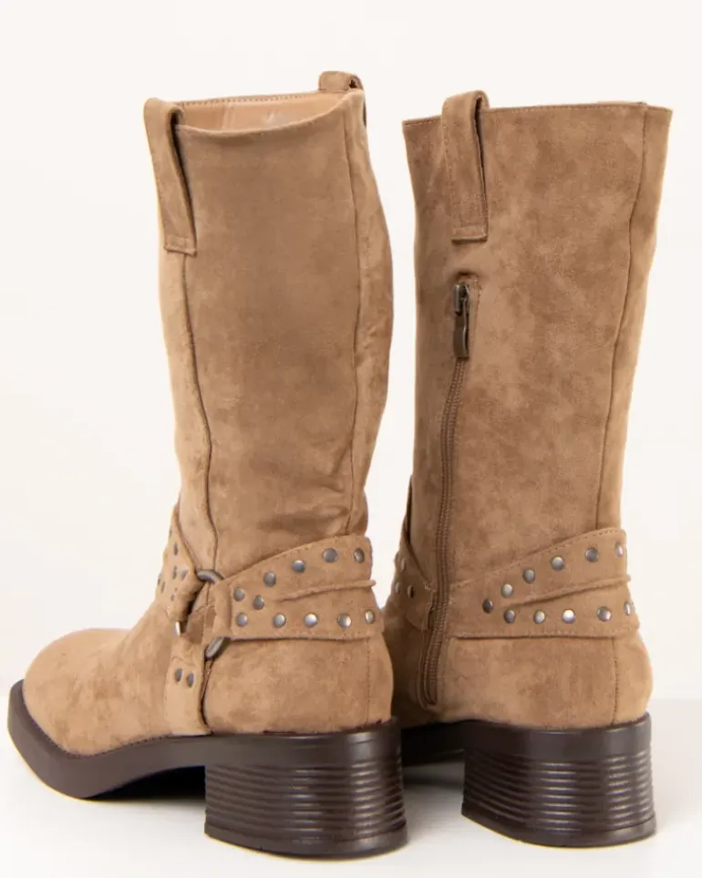 Bottes suedine boucle