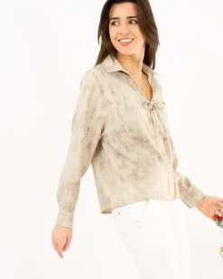 Chemise col noeud