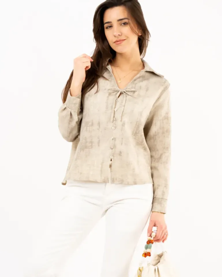 Chemise col noeud