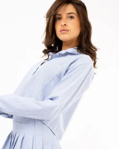 Chemise courte rayée