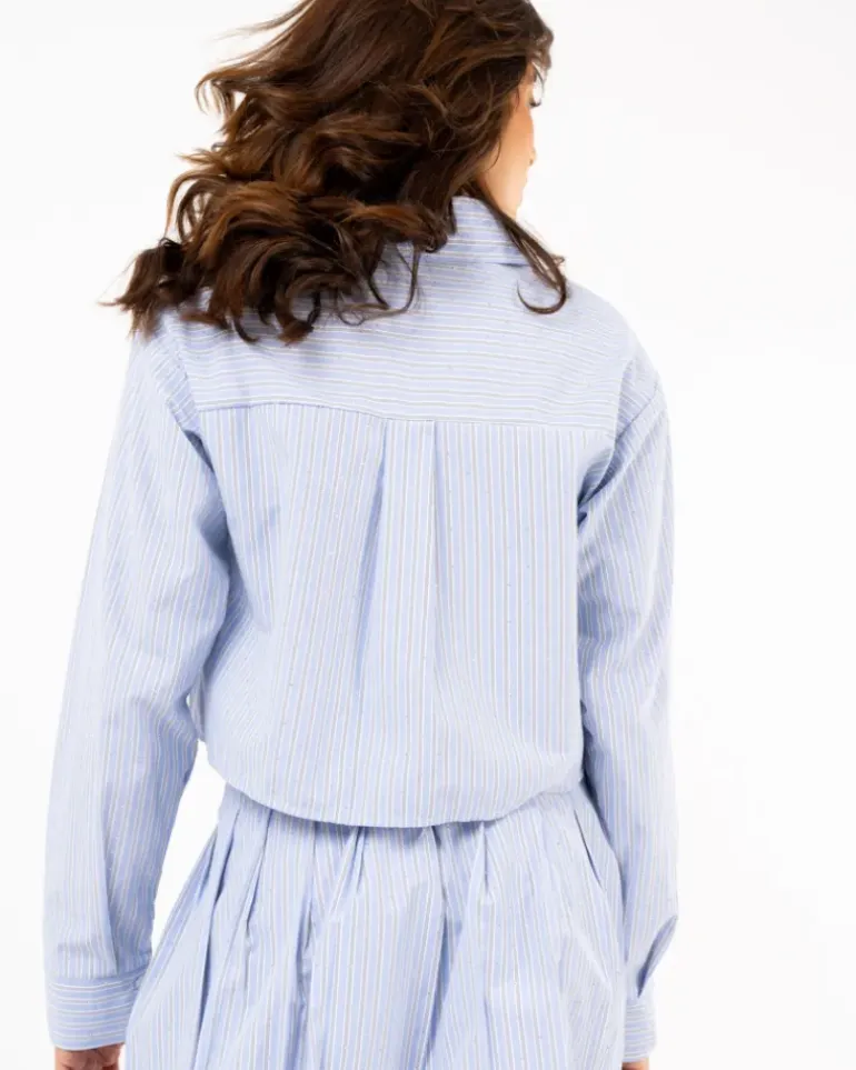 Chemise courte rayée