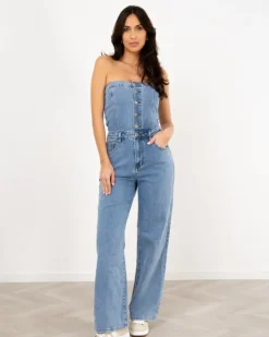 Combinaison jean bustier