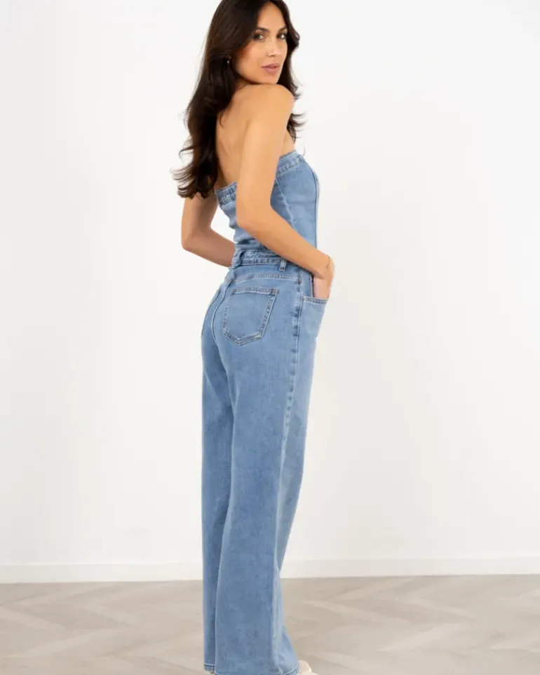 Combinaison jean bustier