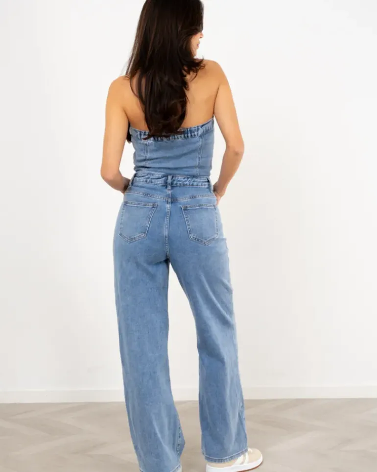 Combinaison jean bustier