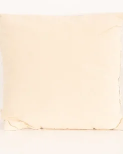 Coussin beige franges