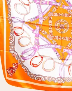 Foulard imprimé orange