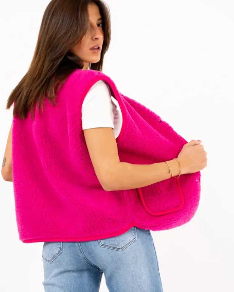 Gilet moumoute coloré