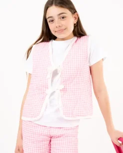 Gilet noeuds vichy