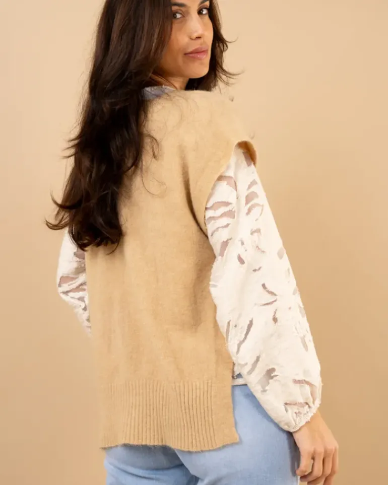 Gilet v boutons côtés