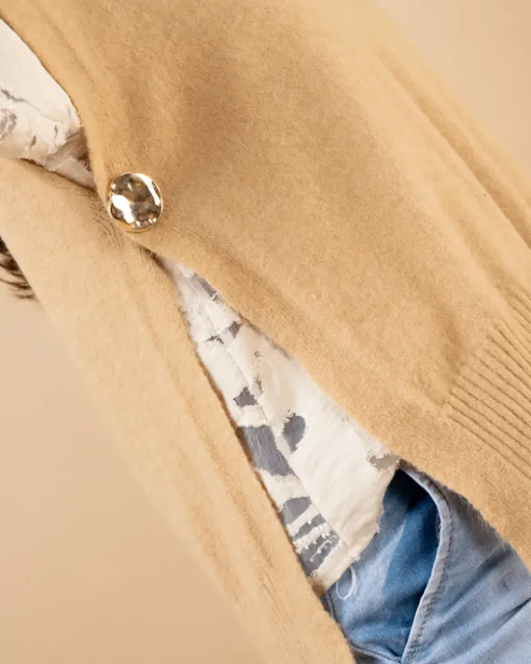 Gilet v boutons côtés