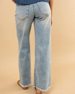 Jean large bas déchiré