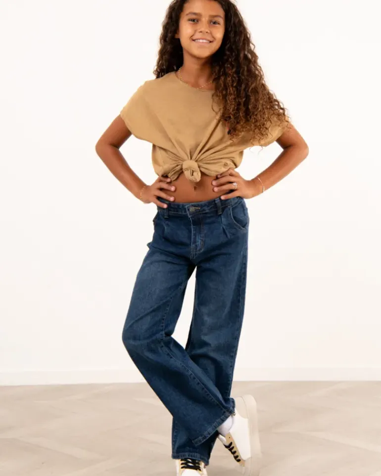Jean large bleu