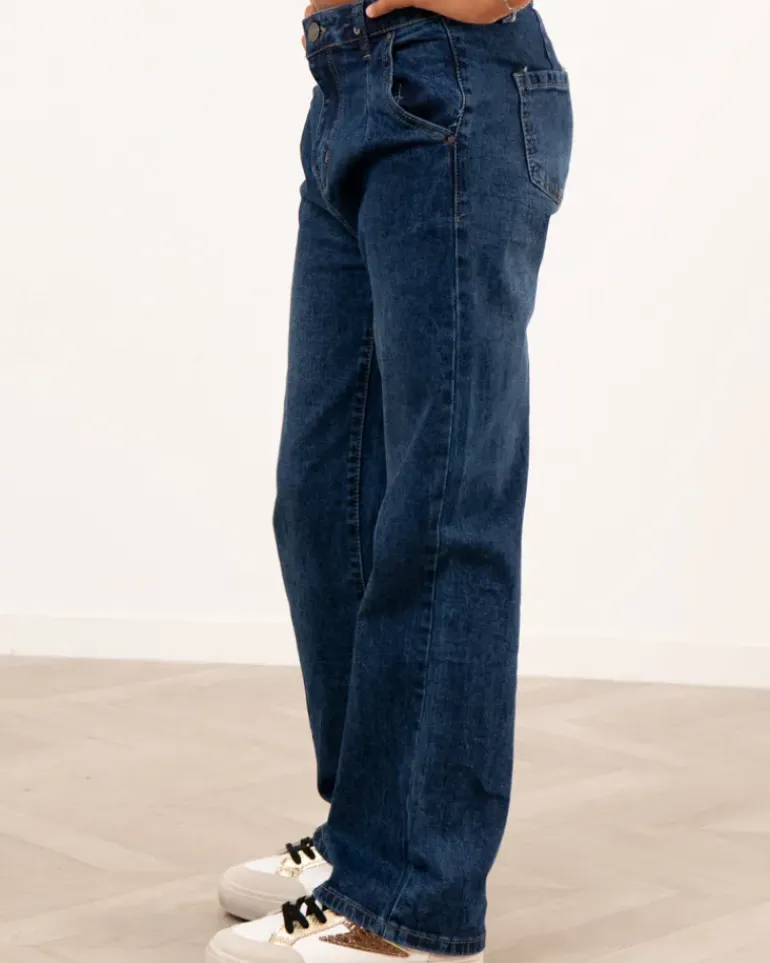 Jean large bleu