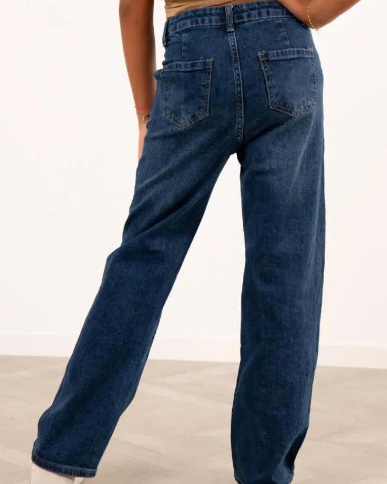 Jean large bleu