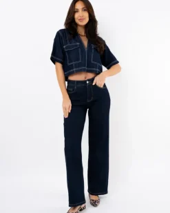 Jean large brut