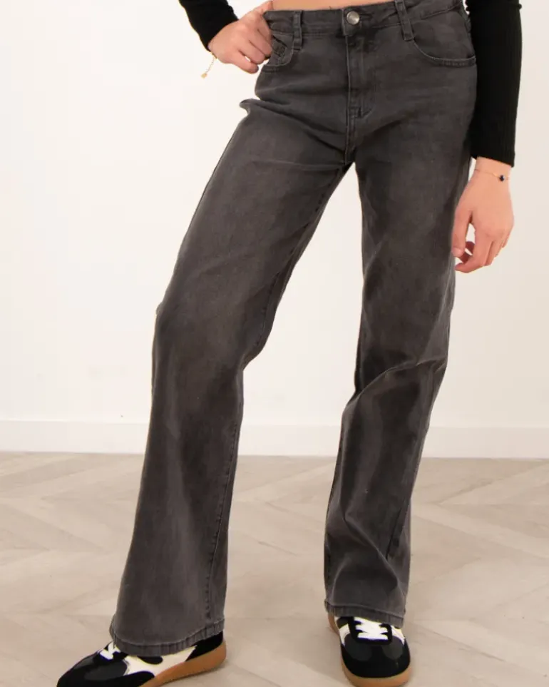 Jean large gris