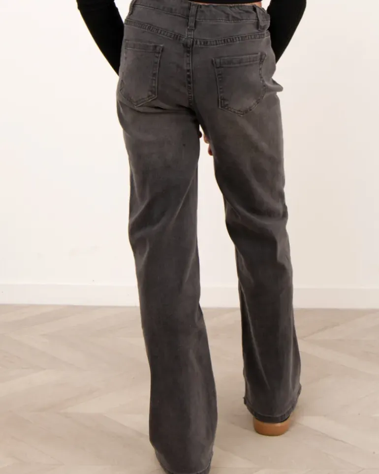Jean large gris