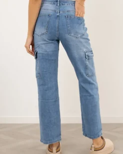 Jean large poches