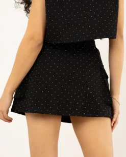 Jupe courte strass