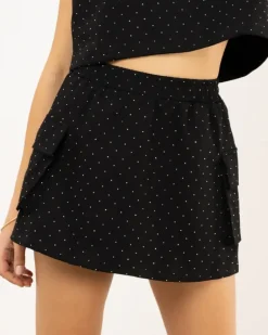Jupe courte strass