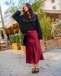 Jupe effet satin