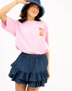 Jupe short jean