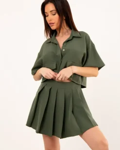 Jupe short plissée