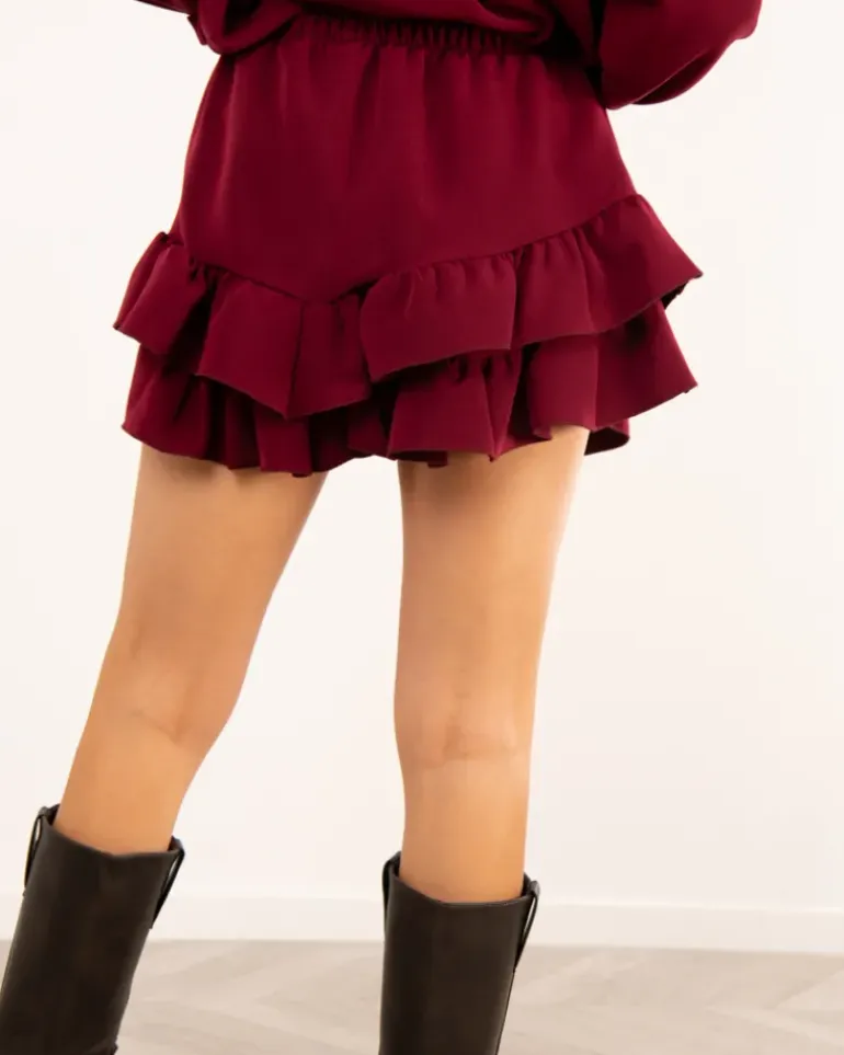 Jupe short volants
