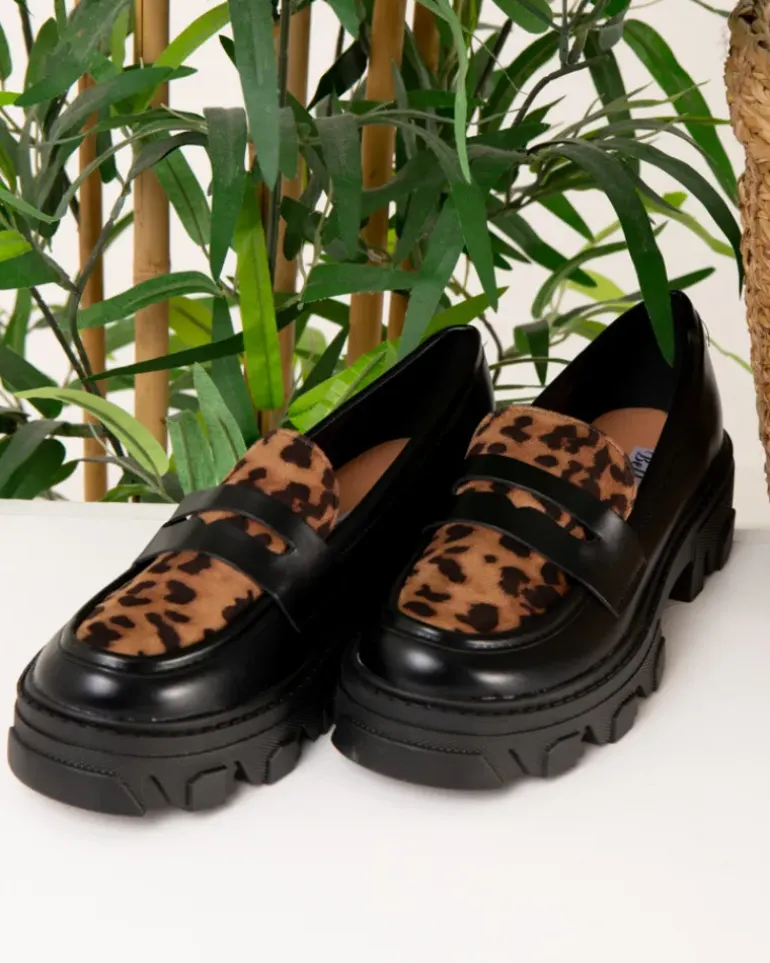 Mocassins imprimé léopard