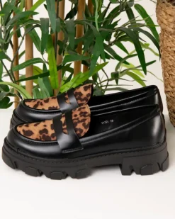 Mocassins imprimé léopard