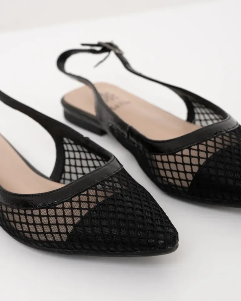 Mules pointues résille