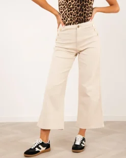 Pantalon court boutons