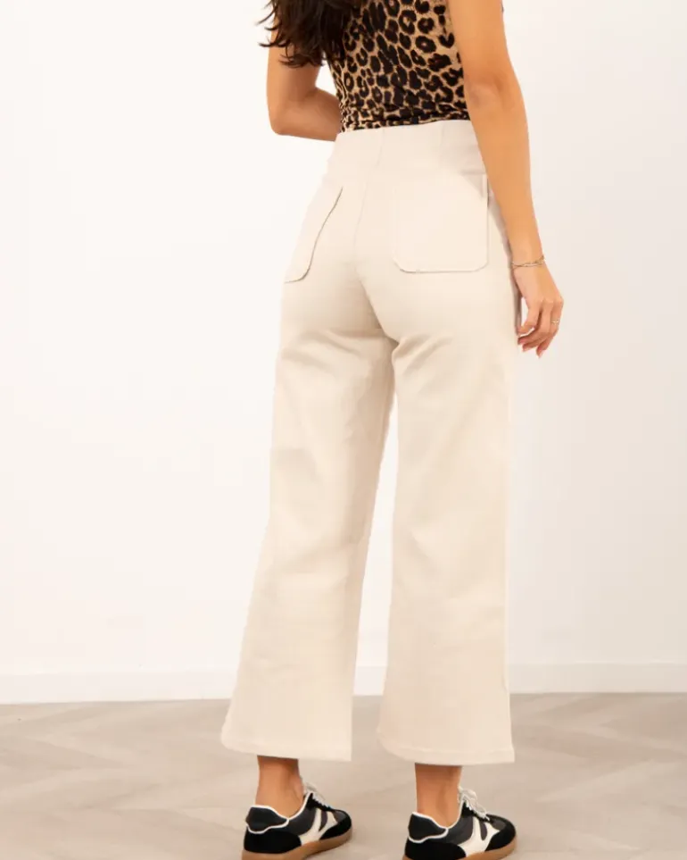 Pantalon court boutons