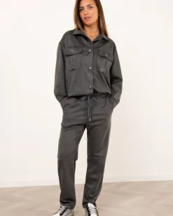 Pantalon effet daim