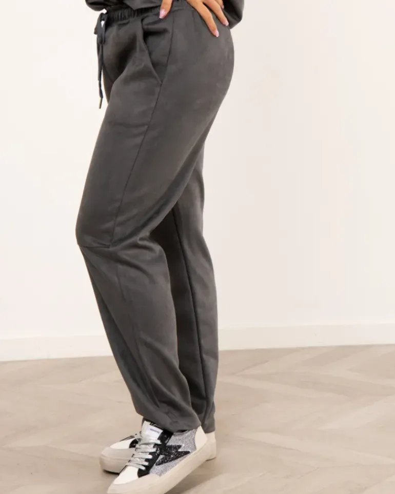 Pantalon effet daim