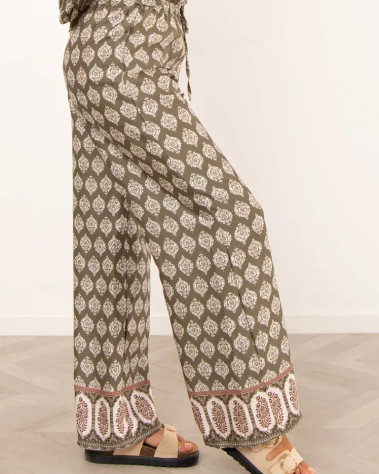 Pantalon imprimé kaki