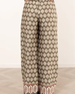 Pantalon imprimé kaki