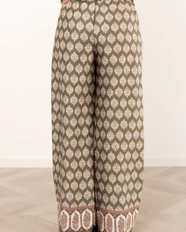 Pantalon imprimé kaki