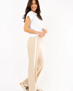 Pantalon large bandes