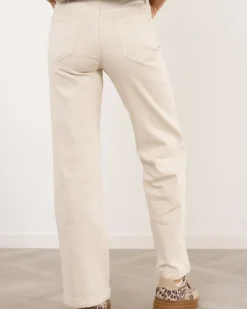 Pantalon large beige