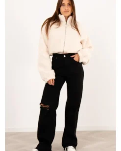 Pantalon large déchiré