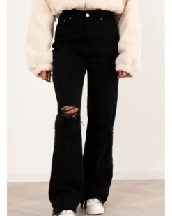 Pantalon large déchiré