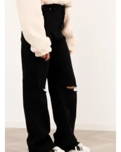 Pantalon large déchiré